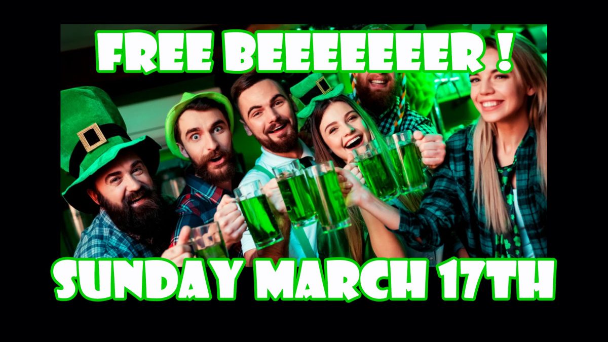 Free Beer The Lodge St Patrick's Day
